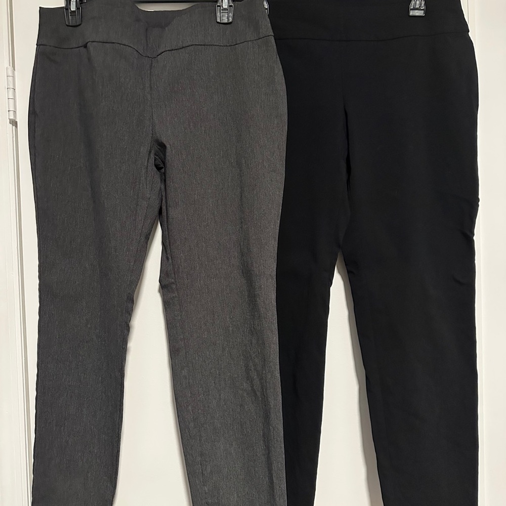 Alfani Black and Gray Skinny Pants for Women